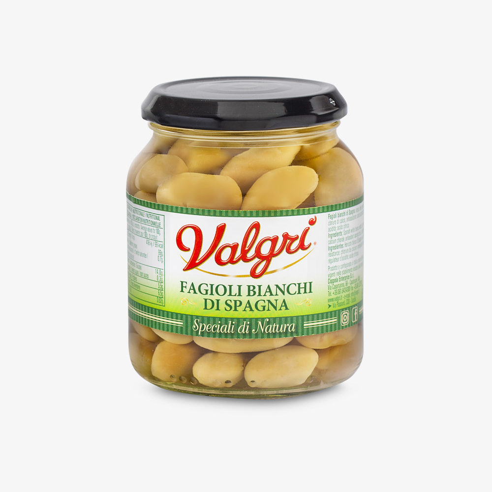 fagioli bianchi di spagna in vetro