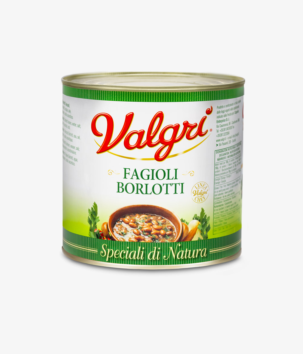 Fagioli borlotti in scatola 2500gx6 - Valgri