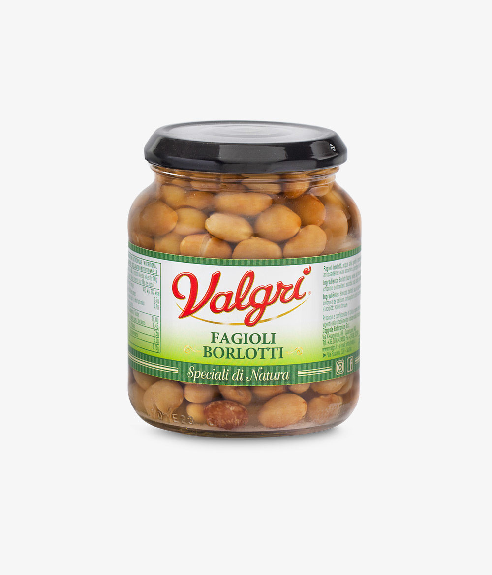 fagioli borlotti in vetro