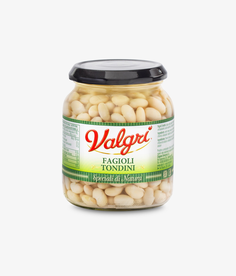 fagioli tondini in vetro